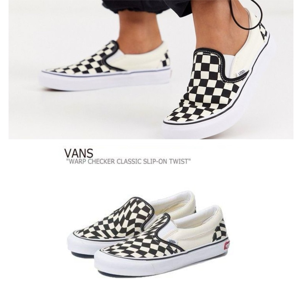 VAN’S Classic Slip-On Twist 'Warp Checker' Sneakers Size 9.0 M / Size 10.5 W